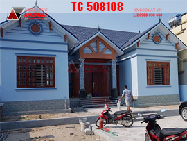 Cập nhật hình ảnh thi công ngôi nhà trệt cấp 4 mái thái đẹp 160m2 hình chữ U chi phí 1,1 tỷ đồng TC508108